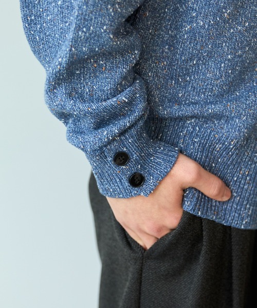 SINSS（シンス）の「Nep knit cardigan / ネップニットカーディガン（ニット/セーター・メンズ・ブラック/ブルー・X-SMALL/SMALL/MEDIUM/LARGE）」の7枚目の写真