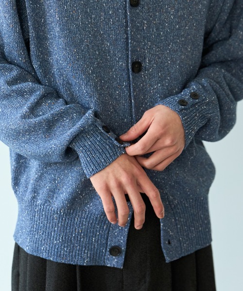SINSS（シンス）の「Nep knit cardigan / ネップニットカーディガン（ニット/セーター・メンズ・ブラック/ブルー・X-SMALL/SMALL/MEDIUM/LARGE）」の8枚目の写真