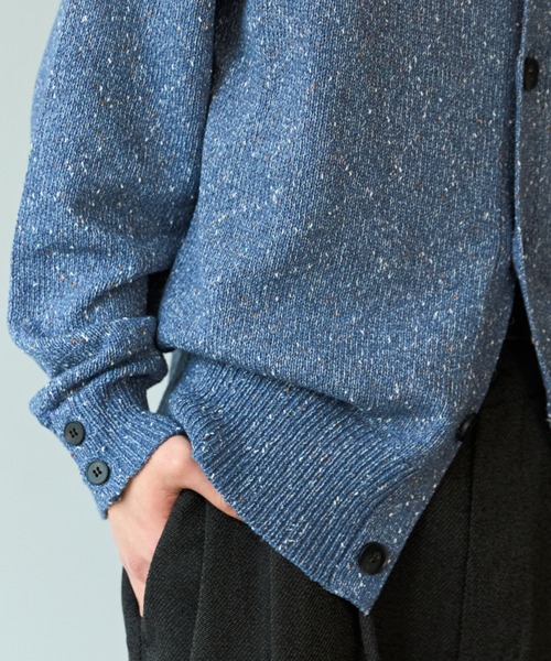 SINSS（シンス）の「Nep knit cardigan / ネップニットカーディガン（ニット/セーター・メンズ・ブラック/ブルー・X-SMALL/SMALL/MEDIUM/LARGE）」の9枚目の写真