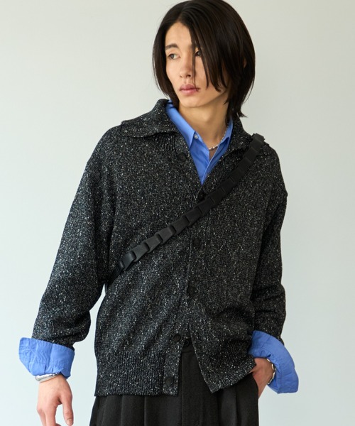SINSS（シンス）の「Nep knit cardigan / ネップニットカーディガン（ニット/セーター・メンズ・ブラック/ブルー・X-SMALL/SMALL/MEDIUM/LARGE）」の17枚目の写真
