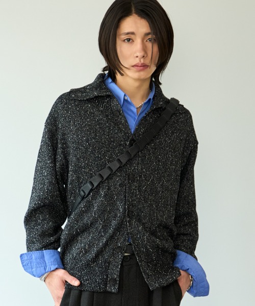 SINSS（シンス）の「Nep knit cardigan / ネップニットカーディガン（ニット/セーター・メンズ・ブラック/ブルー・X-SMALL/SMALL/MEDIUM/LARGE）」の18枚目の写真