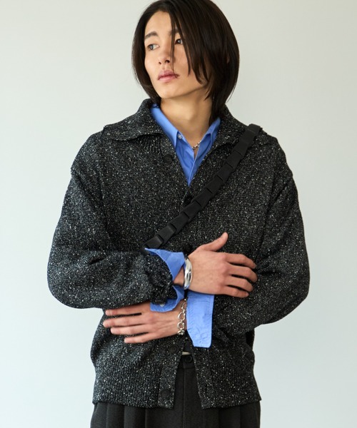 SINSS（シンス）の「Nep knit cardigan / ネップニットカーディガン（ニット/セーター・メンズ・ブラック/ブルー・X-SMALL/SMALL/MEDIUM/LARGE）」の19枚目の写真