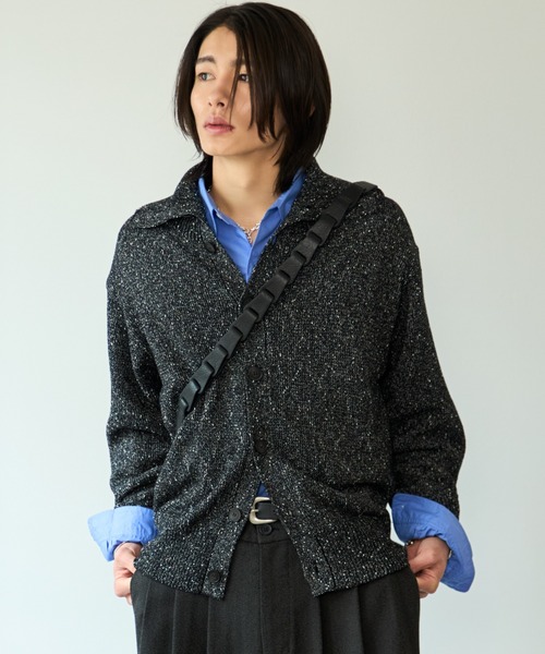 SINSS（シンス）の「Nep knit cardigan / ネップニットカーディガン（ニット/セーター・メンズ・ブラック/ブルー・X-SMALL/SMALL/MEDIUM/LARGE）」の20枚目の写真
