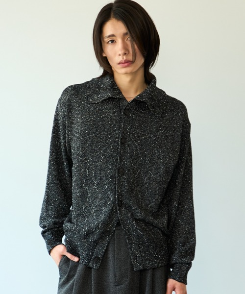 SINSS（シンス）の「Nep knit cardigan / ネップニットカーディガン（ニット/セーター・メンズ・ブラック/ブルー・X-SMALL/SMALL/MEDIUM/LARGE）」の5枚目の写真