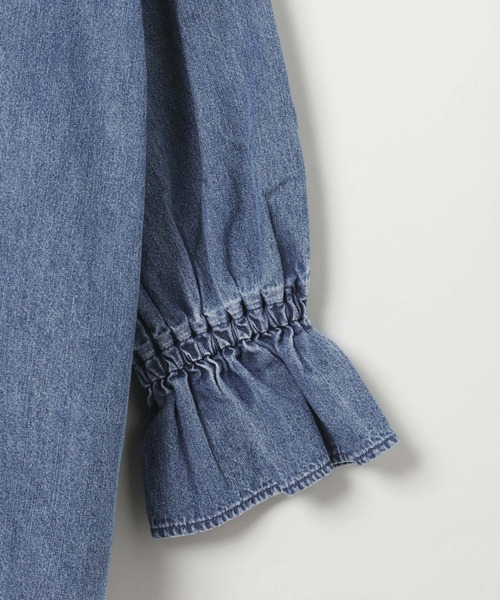LEPSIM（レプシィム）の「デニムフリルカラーブラウス2　639119（シャツ/ブラウス・レディース・ライトブルー/ブルー・FREE）」の12枚目の写真