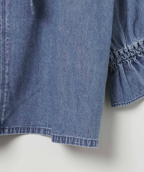 LEPSIM（レプシィム）の「デニムフリルカラーブラウス2　639119（シャツ/ブラウス・レディース・ライトブルー/ブルー・FREE）」の13枚目の写真