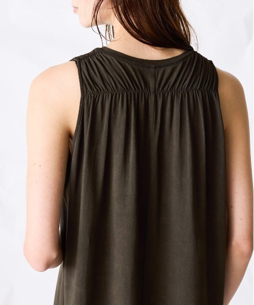WALANCE(ワランス)の「natural dye mint jersey dress(ワンピース・レディース・ブラウン/スミクロ・FREE)」の5枚目の写真