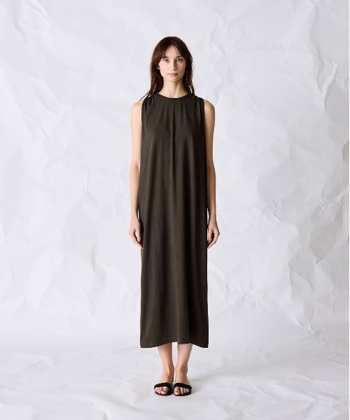 WALANCE(ワランス)の「natural dye mint jersey dress(ワンピース・レディース・ブラウン/スミクロ・FREE)」の6枚目の写真