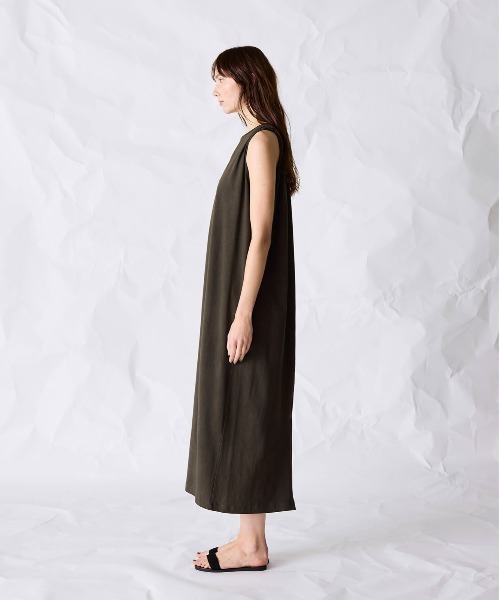 WALANCE(ワランス)の「natural dye mint jersey dress(ワンピース・レディース・ブラウン/スミクロ・FREE)」の7枚目の写真