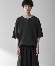 RUUBON（ルーボン）の「【RUUBON】henley neck half sleeve Tee / ヘンリーネックハーフスリーブTシャツ（Tシャツ/カットソー）」