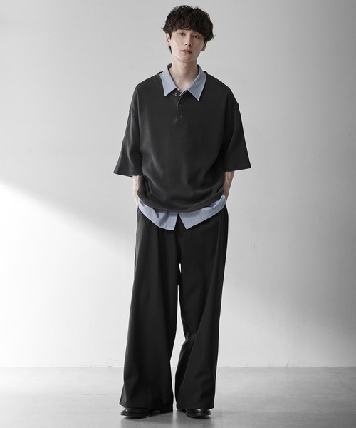 RUUBON(ルーボン)の「【RUUBON】henley neck half sleeve Tee / ヘンリーネックハーフスリーブTシャツ(Tシャツ/カットソー・メンズ・チャコールグレー/ホワイト・M/L/S)」の17枚目の写真