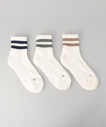 Healthknit（ヘルスニット）の「HealthKnit（ヘルスニット）2ラインソックス【3足セット】（ソックス/靴下）」