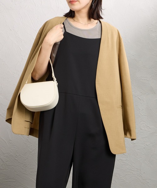 MICA&DEAL（マイカ＆ディール）の「[MICA&DEAL/マイカアンドディール] ウォッシャブル サロペット（サロペット/オーバーオール・レディース・ブラック/ベージュ・F）」の14枚目の写真