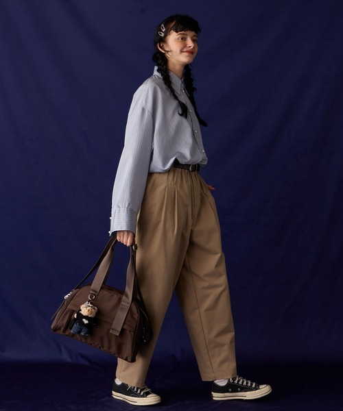 BONLECILL Marche(ボンルシールマルシェ)の「【BONLECILL Marche】2wayナイロンボストンバッグ/ショルダーバッグ(ボストンバッグ・レディース・ブラウン/ブラック・FREE)」の15枚目の写真