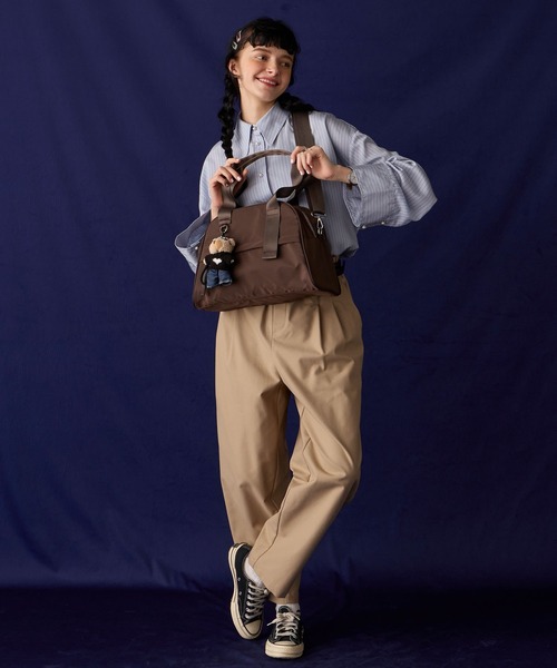 BONLECILL Marche(ボンルシールマルシェ)の「【BONLECILL Marche】2wayナイロンボストンバッグ/ショルダーバッグ(ボストンバッグ・レディース・ブラウン/ブラック・FREE)」の16枚目の写真