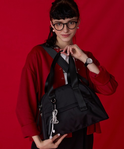 BONLECILL Marche(ボンルシールマルシェ)の「【BONLECILL Marche】2wayナイロンボストンバッグ/ショルダーバッグ(ボストンバッグ・レディース・ブラウン/ブラック・FREE)」の3枚目の写真