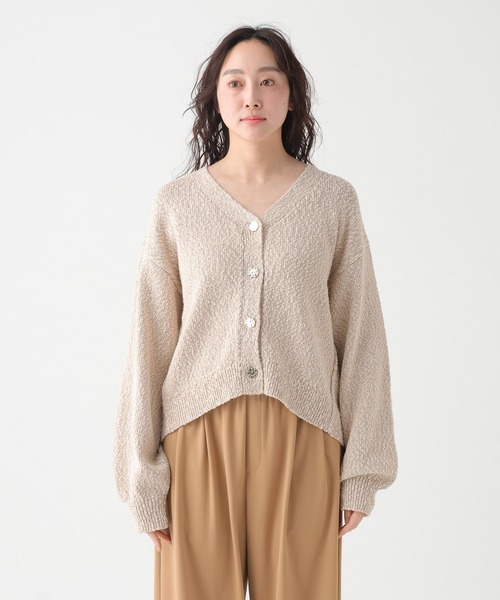 Elura（エルーラ）の「ミックスヤーンカーディガン/661886（カーディガン/ボレロ・レディース・ベージュ/ライトグレー/レッド・FREE）」の12枚目の写真