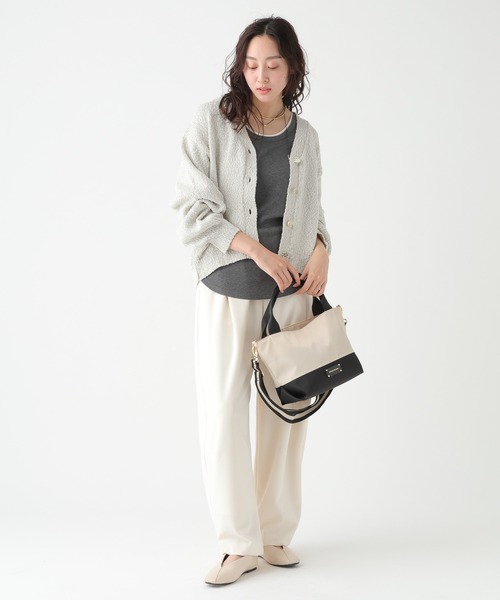 Elura（エルーラ）の「ミックスヤーンカーディガン/661886（カーディガン/ボレロ・レディース・ベージュ/ライトグレー/レッド・FREE）」の5枚目の写真