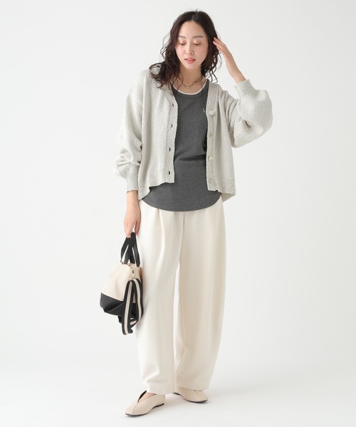 Elura（エルーラ）の「ミックスヤーンカーディガン/661886（カーディガン/ボレロ・レディース・ベージュ/ライトグレー/レッド・FREE）」の6枚目の写真