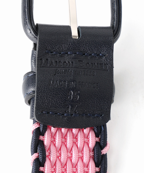 MAISON BOINET(メゾンボワネ)の「MAISON BOINET 94875S:ベルト(ベルト・レディース・ブラウン/ピンク/サックスブルー・85)」の10枚目の写真