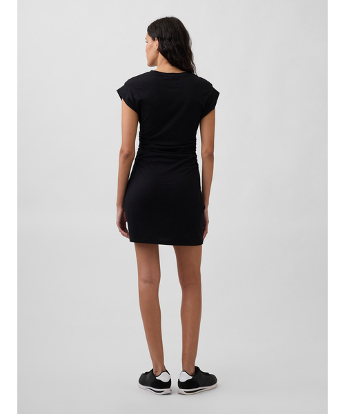 GAP（ギャップ）の「ミニGAPロゴ ルーシュ Tシャツワンピース（ワンピース・レディース・ブラック/オリーブ/ホワイト×ブラック・XXS/L/M/S/XS）」の19枚目の写真