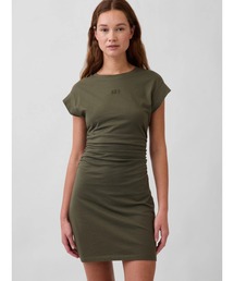 GAP（ギャップ）の「ミニGAPロゴ ルーシュ Tシャツワンピース（ワンピース）」