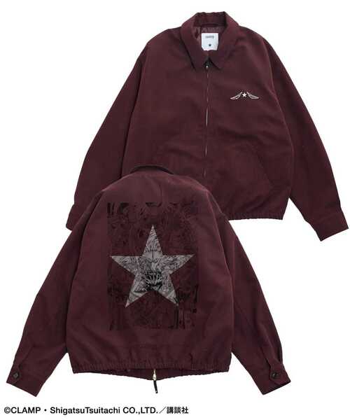 CONVERSE TOKYO(コンバーストウキョウ)の「【CLAMP】『魔法騎士レイアース』GRAPHIC COACH JACKET(ブルゾン・レディース・ボルドー・FREE)」の1枚目の写真