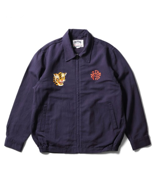 HOUSTON(ヒューストン)の「ベトジャン(MAP)コットンリネン(ブルゾン・メンズ・ネイビー/ナチュラル/ブラック・MEDIUM/XX-LARGE/X-LARGE/LARGE)」の1枚目の写真