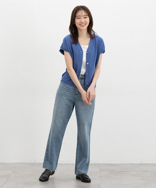 Honeys(ハニーズ)の「【UVカット】金釦付Vネックベスト(ベスト・レディース・ダークベージュ/ネイビー/ブルー/杢グレー・L/LL/M)」の14枚目の写真
