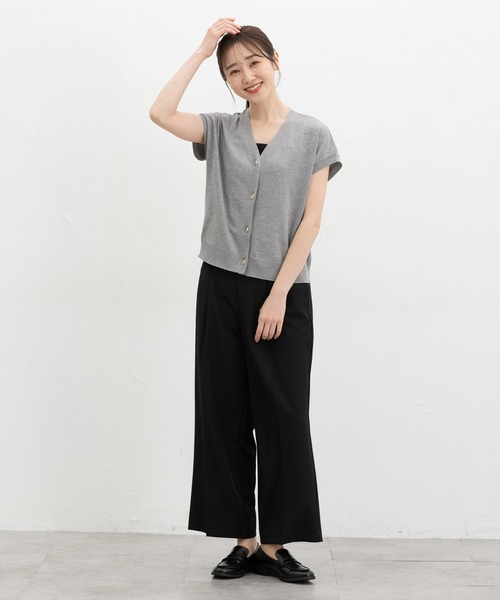 Honeys(ハニーズ)の「【UVカット】金釦付Vネックベスト(ベスト・レディース・ダークベージュ/ネイビー/ブルー/杢グレー・L/LL/M)」の16枚目の写真