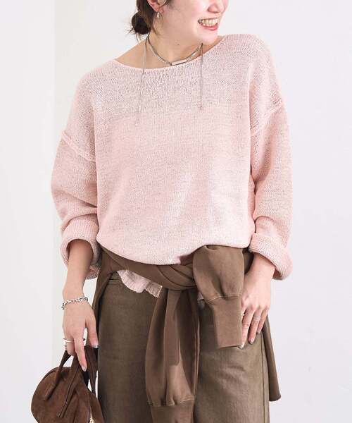 JOURNAL STANDARD（ジャーナルスタンダード）の「《追加2》テープヤーンDROPプルオーバー（ニット/セーター・レディース・ブラック系その他/ホワイト/グリーン/ピンク・FREE）」の16枚目の写真