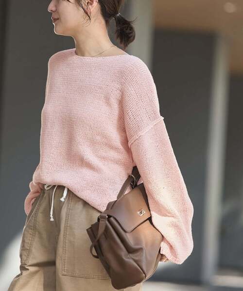 JOURNAL STANDARD（ジャーナルスタンダード）の「《追加2》テープヤーンDROPプルオーバー（ニット/セーター・レディース・ブラック系その他/ホワイト/グリーン/ピンク・FREE）」の19枚目の写真