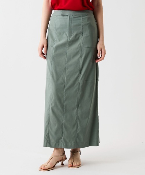 leswel(レスウェル)の「【M/L】パネルストレートスカート(スカート・レディース・チャコールグレー/ベージュ/カーキ・M/L)」の4枚目の写真