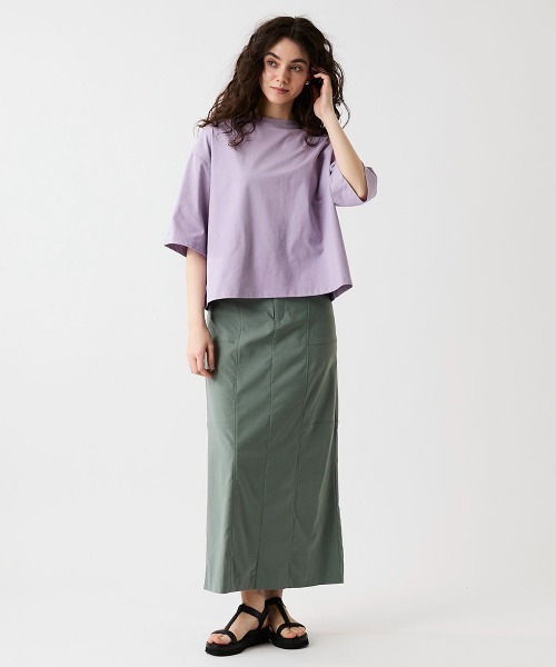 leswel(レスウェル)の「【M/L】パネルストレートスカート(スカート・レディース・チャコールグレー/ベージュ/カーキ・M/L)」の9枚目の写真
