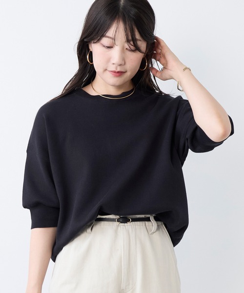 MICA&DEAL（マイカ＆ディール）の「【WEB限定カラーあり】スムースニットプルオーバー（ニット/セーター・レディース・オフホワイト/ライトベージュ/ミント/ネイビー・FREE）」の4枚目の写真