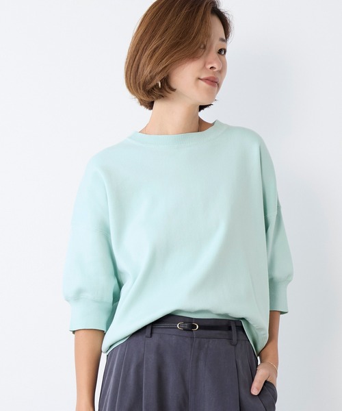 MICA&DEAL（マイカ＆ディール）の「【WEB限定カラーあり】スムースニットプルオーバー（ニット/セーター・レディース・オフホワイト/ライトベージュ/ミント/ネイビー・FREE）」の3枚目の写真