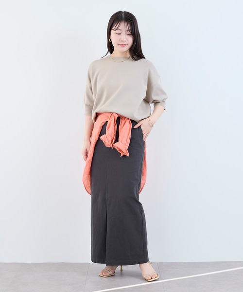 MICA&DEAL（マイカ＆ディール）の「【WEB限定カラーあり】スムースニットプルオーバー（ニット/セーター・レディース・オフホワイト/ライトベージュ/ミント/ネイビー・FREE）」の15枚目の写真