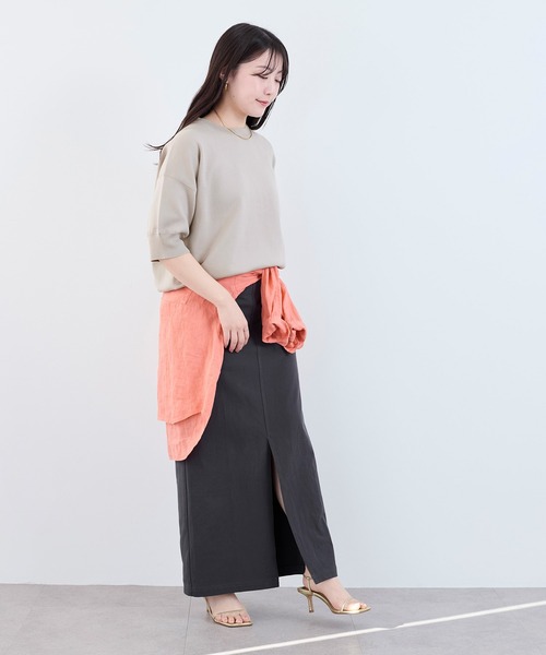 MICA&DEAL（マイカ＆ディール）の「【WEB限定カラーあり】スムースニットプルオーバー（ニット/セーター・レディース・オフホワイト/ライトベージュ/ミント/ネイビー・FREE）」の16枚目の写真