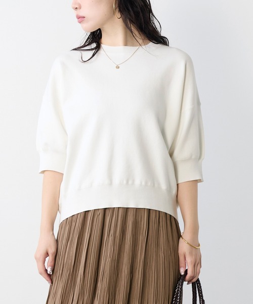 MICA&DEAL（マイカ＆ディール）の「【WEB限定カラーあり】スムースニットプルオーバー（ニット/セーター・レディース・オフホワイト/ライトベージュ/ミント/ネイビー・FREE）」の19枚目の写真