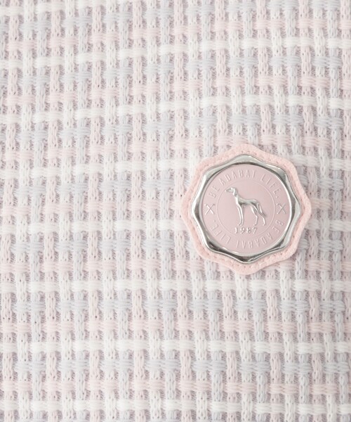 adabat（アダバット）の「サマーツイードニットベスト（ベスト・レディース・ピンク/ネイビー・40/38）」の6枚目の写真