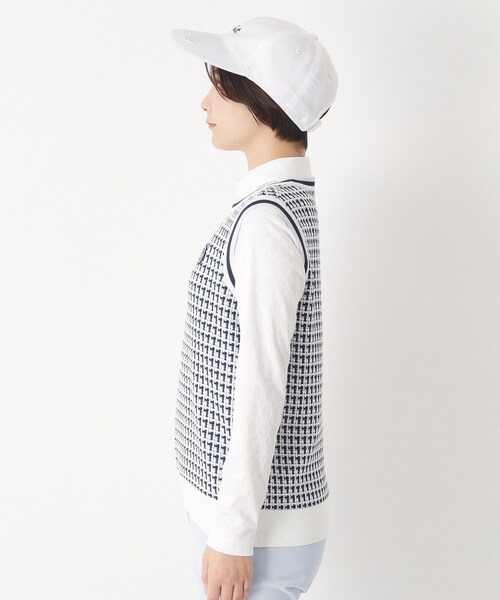 adabat（アダバット）の「サマーツイードニットベスト（ベスト・レディース・ピンク/ネイビー・40/38）」の12枚目の写真