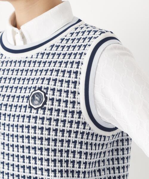 adabat（アダバット）の「サマーツイードニットベスト（ベスト・レディース・ピンク/ネイビー・40/38）」の15枚目の写真