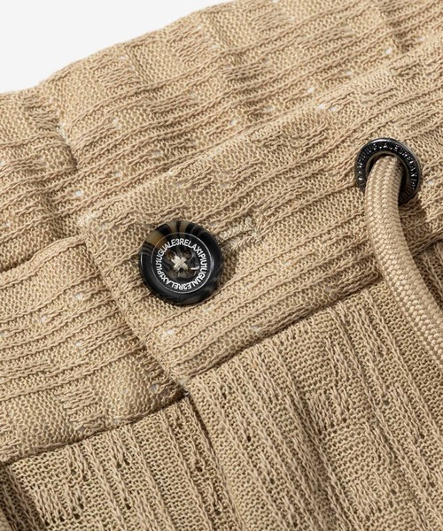 1PIU1UGUALE3  RELAX （ウノピゥウノウグァーレトレ リラックス）の「1PIU1UGUALE3 RELAX(ウノピゥウノウグァーレトレ リラックス)リネンブレンド ジャガードハーフスラックス（その他パンツ・メンズ・ブルー/ブラック/ベージュ・XXL/XL/L/M/S）」の4枚目の写真