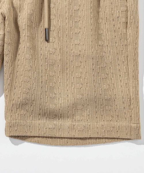 1PIU1UGUALE3  RELAX （ウノピゥウノウグァーレトレ リラックス）の「1PIU1UGUALE3 RELAX(ウノピゥウノウグァーレトレ リラックス)リネンブレンド ジャガードハーフスラックス（その他パンツ・メンズ・ブルー/ブラック/ベージュ・XXL/XL/L/M/S）」の6枚目の写真