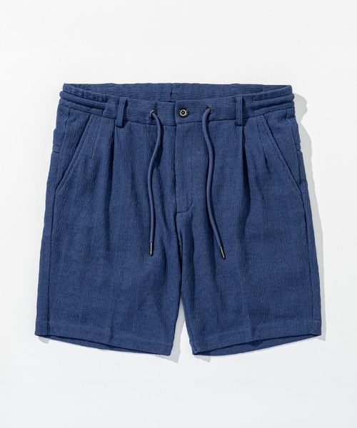 1PIU1UGUALE3  RELAX （ウノピゥウノウグァーレトレ リラックス）の「1PIU1UGUALE3 RELAX(ウノピゥウノウグァーレトレ リラックス)リネンブレンド ジャガードハーフスラックス（その他パンツ・メンズ・ブルー/ブラック/ベージュ・XXL/XL/L/M/S）」の7枚目の写真