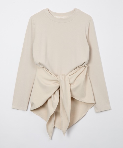 leinwande（ラインヴァンド）の「Scarf Long T-Shirt（Tシャツ/カットソー・レディース・アイボリー/グレー/ネイビー系/ブラウン・ONE SIZE）」の21枚目の写真