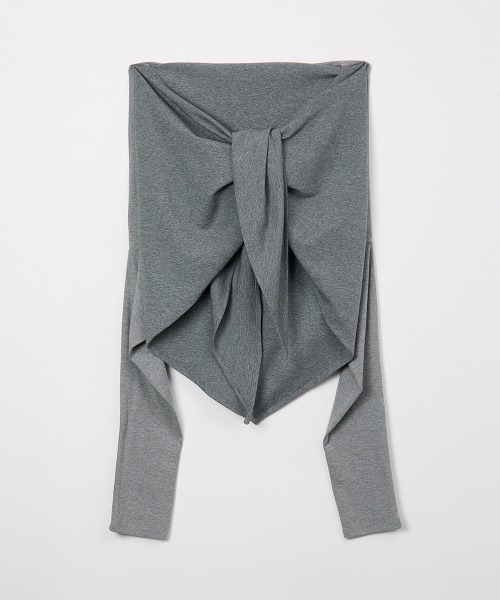 leinwande（ラインヴァンド）の「Scarf Long T-Shirt（Tシャツ/カットソー・レディース・アイボリー/グレー/ネイビー系/ブラウン・ONE SIZE）」の13枚目の写真