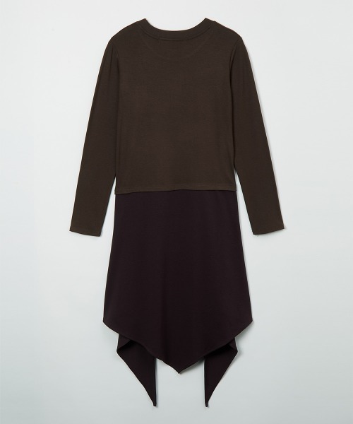 leinwande（ラインヴァンド）の「Scarf Long T-Shirt（Tシャツ/カットソー・レディース・アイボリー/グレー/ネイビー系/ブラウン・ONE SIZE）」の15枚目の写真