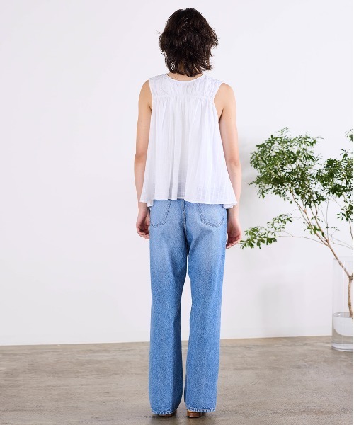 Marilyn Moon（マリリンムーン）の「sheer check 2way gathered blouse（シャツ/ブラウス・レディース・グレー/ネイビー/オフホワイト・FREE）」の16枚目の写真