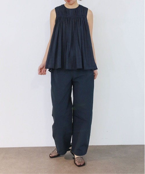 Marilyn Moon（マリリンムーン）の「sheer check 2way gathered blouse（シャツ/ブラウス・レディース・グレー/ネイビー/オフホワイト・FREE）」の22枚目の写真